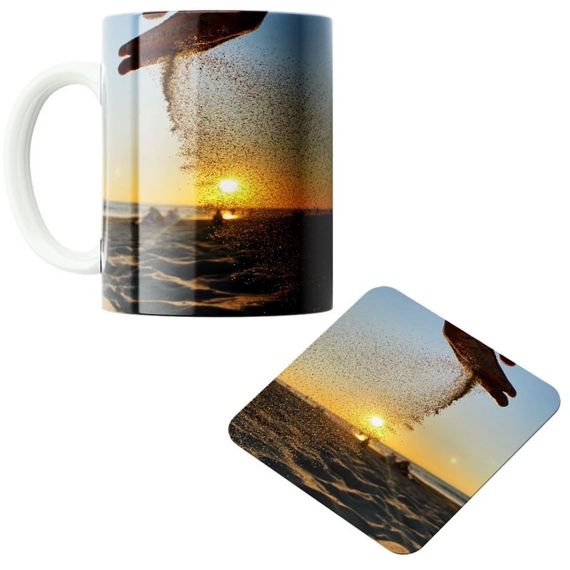 ماگ پادآفرین مدل ساحل کد 355 به همراه زیرلیوانی 