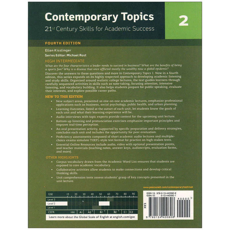 کتاب Contemporary Topics 2 4th اثر جمعی از نویسندگان انتشارات پیرسون کتاب Contemporary Topics 2 4th اثر جمعی از نویسندگان انتشارات پیرسون
