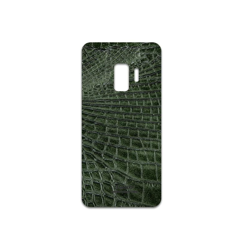 برچسب پوششی ماهوت مدل Green-Crocodile-Leather مناسب برای گوشی موبایل سامسونگ Galaxy S9