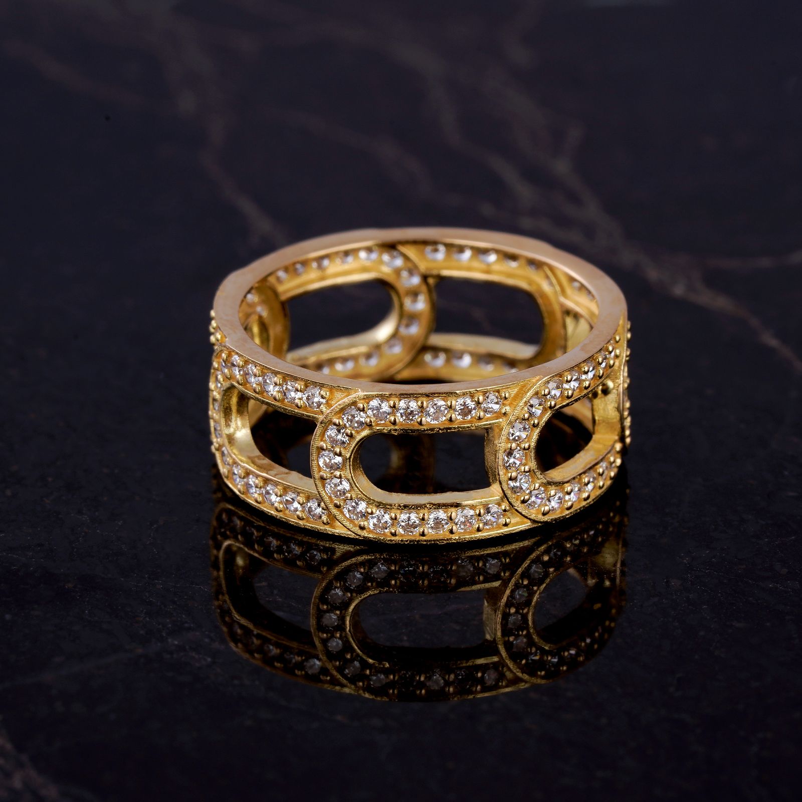 انگشتر طلا 18 عیار زنانه جواهری سون مدل 3610 -  - 2