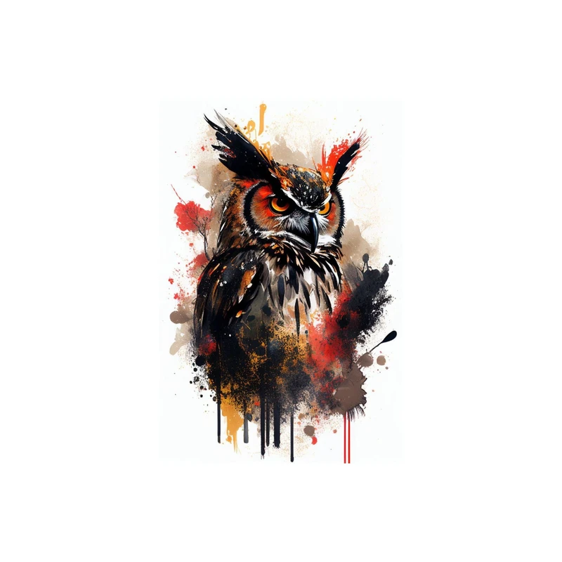 استیکر پارچه و لباس پاد آفرین مدل جغد کد 585