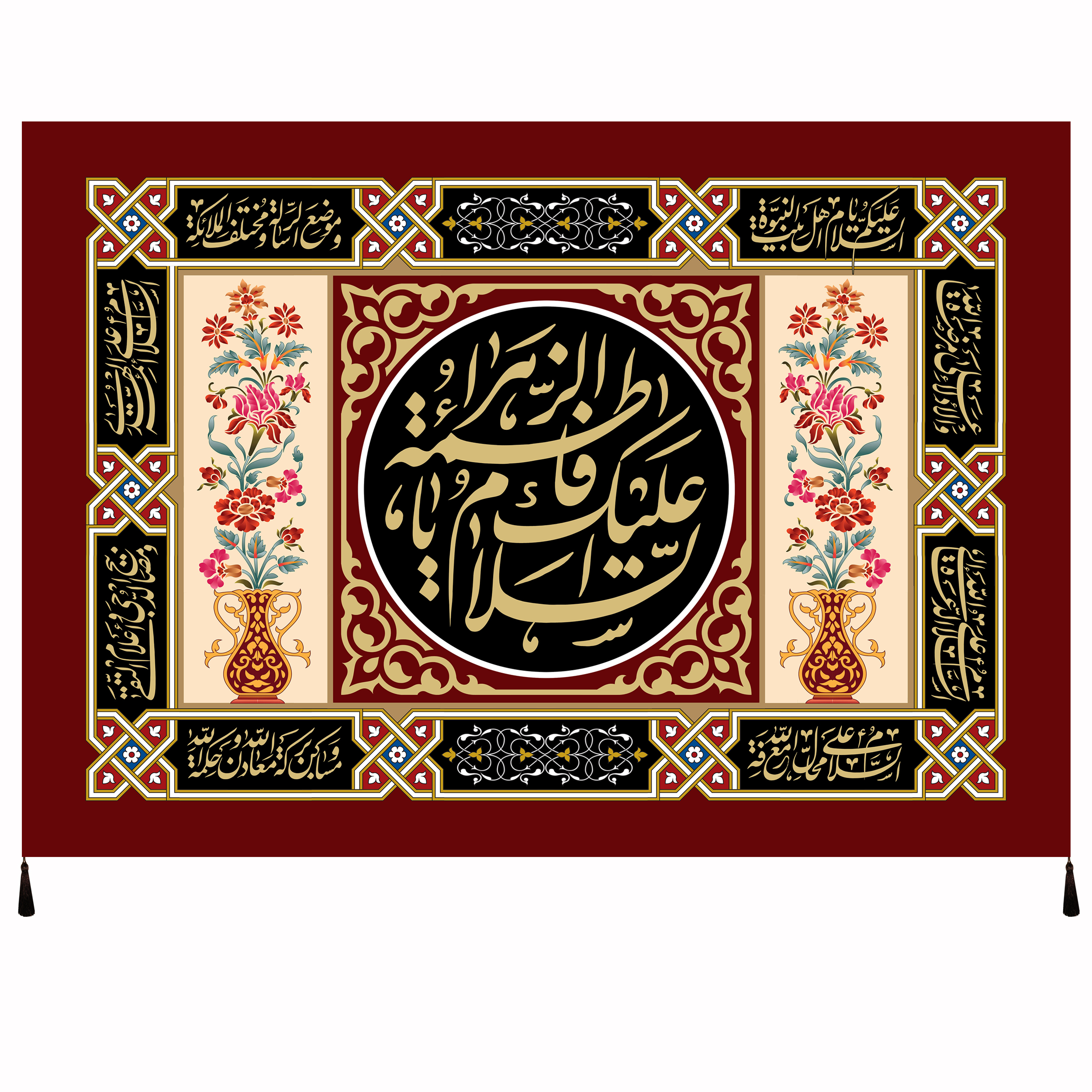 پرچم مدل حضرت فاطمه زهراء سلام الله علیها کد 1011