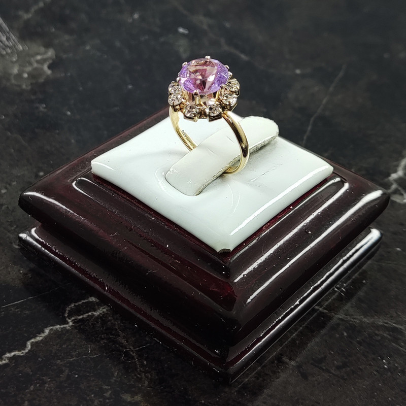 انگشتر دخترانه سلین کالا مدل آمتیس طرح گل کد 11