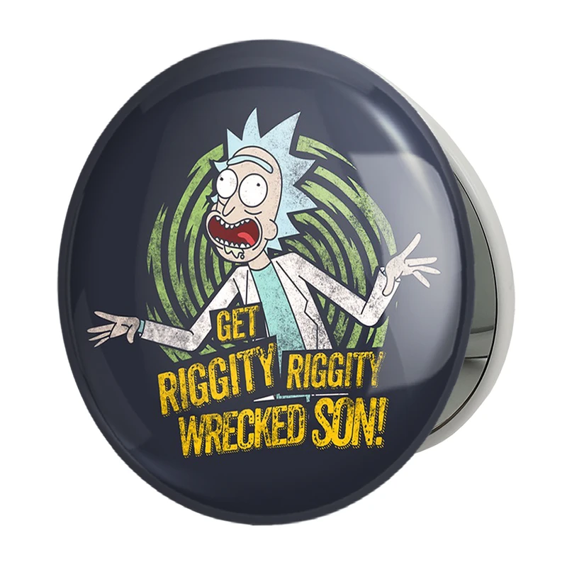 آینه جیبی خندالو طرح انیمیشن ریک و مورتی Rick and Mort مدل تاشو کد 26379 