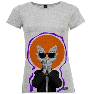 تی شرت آستین کوتاه زنانه 27 مدل Glasses Hands کد MH1220