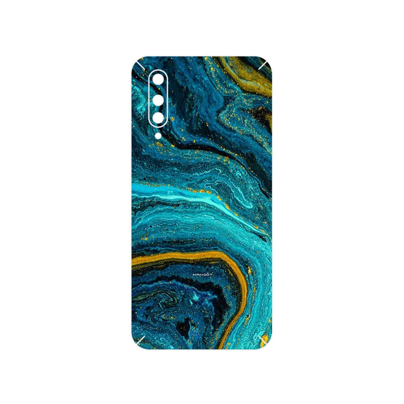 برچسب پوششی ماهوت مدل Turquoise marblewith golden streaks مناسب برای گوشی موبایل شیائومی MI 9 Lite