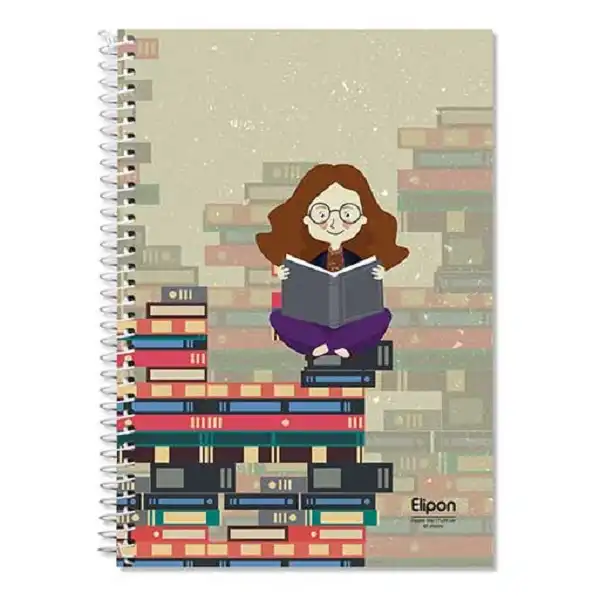 دفتر زبان 60 برگ الیپون مدل دو خط کد 2591342