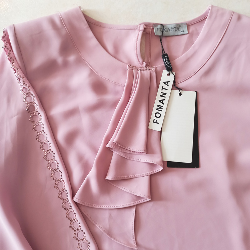 بلوز آستین بلند زنانه فومانتا مدل نگین دار ترک 150