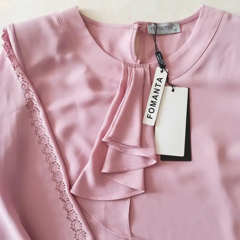 بلوز آستین بلند زنانه فومانتا مدل نگین دار ترک 150