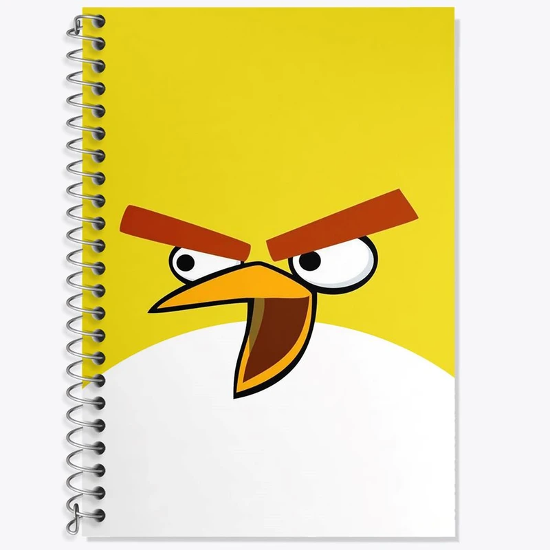 دفتر زبان 50 برگ خندالو مدل سه خط طرح چاک پرندگان خشمگین Angry Birds کد 13854