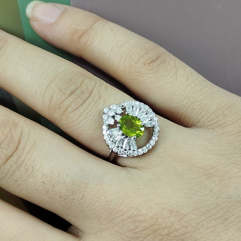 انگشتر نقره زنانه سلین کالا مدل زبرجد کد MPS-14