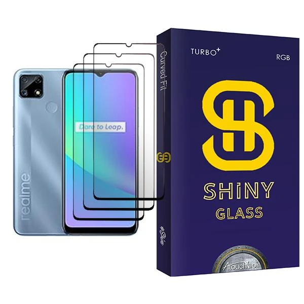 محافظ صفحه نمایش آتوچبو مدل Shiny Glass MIX003 مناسب برای گوشی موبایل ریلمی C25 بسته سه عددی