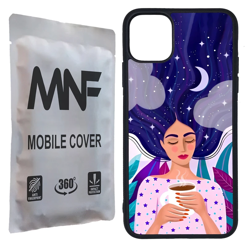 کاور ام ان اف طرح نقاشی دختر کد P-125 مناسب برای گوشی موبایل اپل iPhone 11 Pro Max