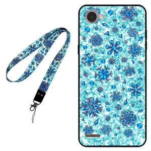 Megafone Snow Flake 0014 Cover For LG Q6 / Q6 Plus Mobile Neckband