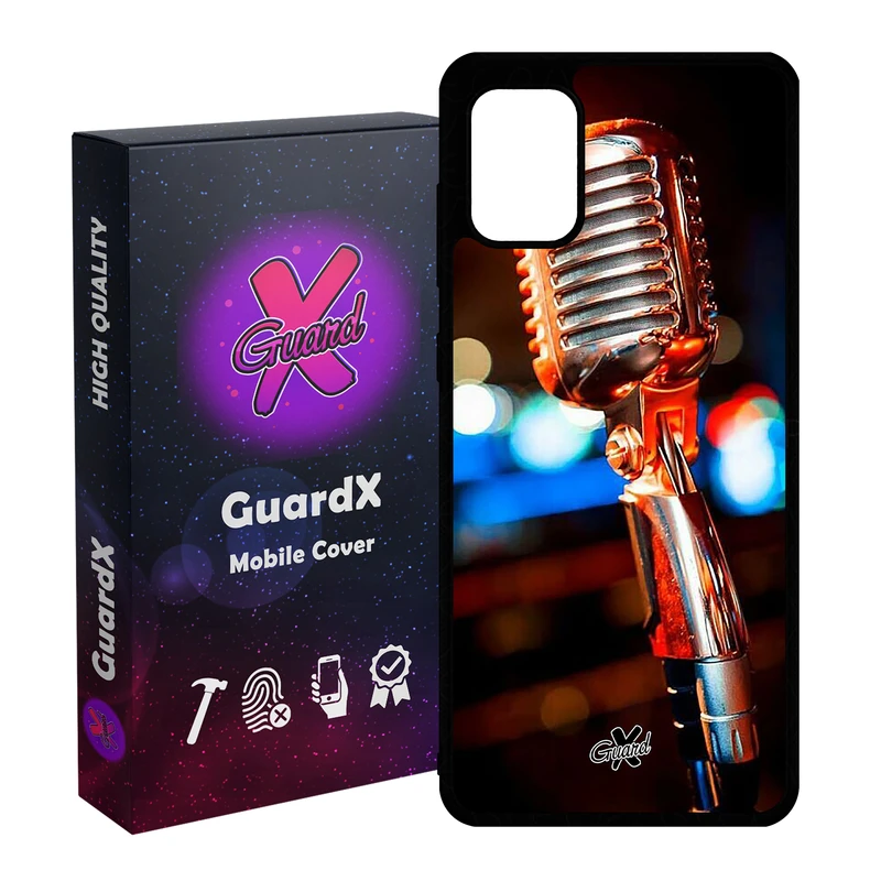 کاور گارد ایکس طرح میکروفون مدل Glass10259 مناسب برای گوشی موبایل سامسونگ Galaxy A51