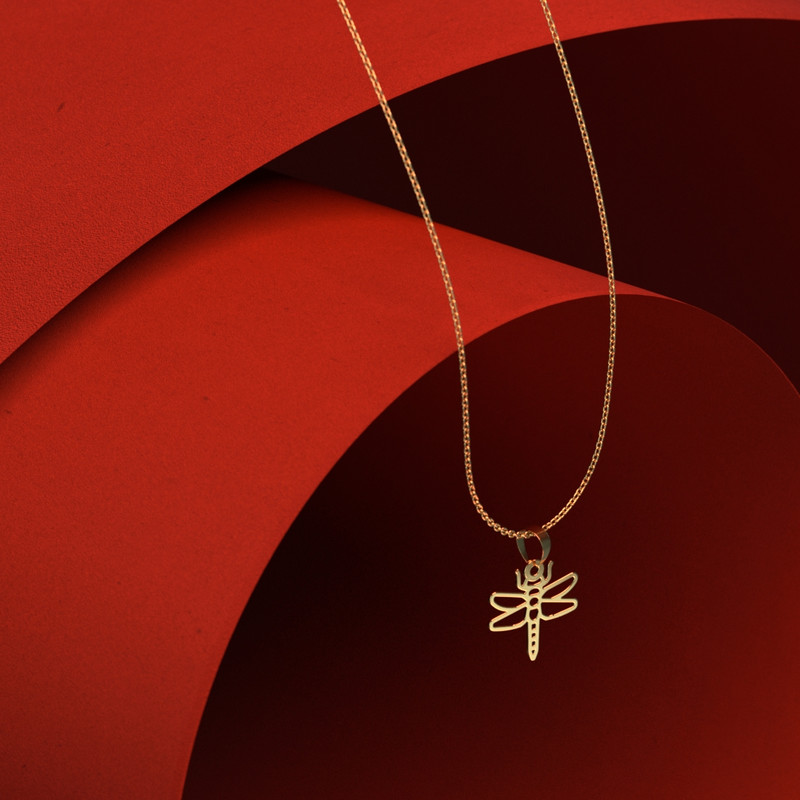 گردنبند طلا 18 عیار زنانه مدوپد مدل حشره کد B3-1-1261