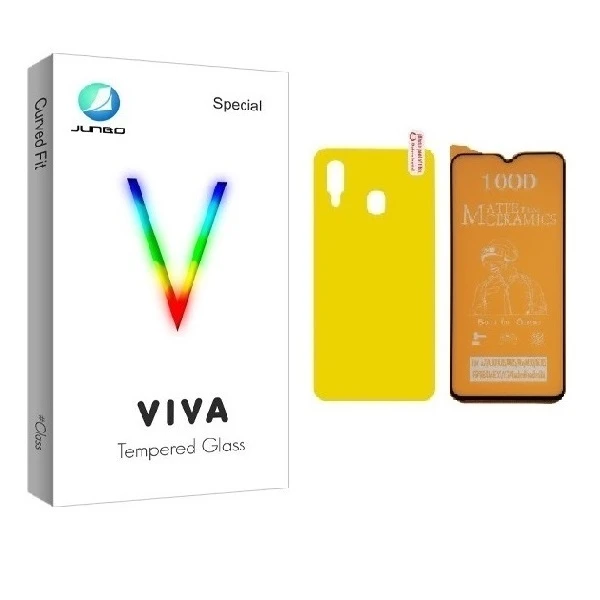 محافظ صفحه نمایش مات جانبو مدل CR-A20 مناسب برای گوشی موبایل سامسونگ Galaxy A20 به همراه محافظ پشت گوشی