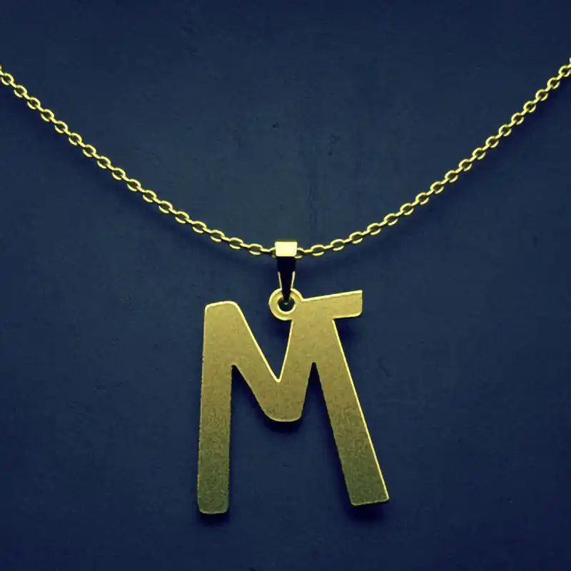 گردنبند طلا 18 عیار زنانه مدوپد مدل حرف M کد H3-1-1145