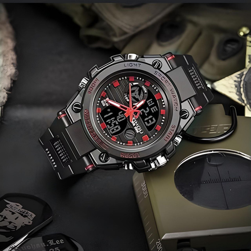 ساعت مچی دیجیتال مردانه مدل دوزمانه009 ساعت مچی دیجیتال مردانه مدل دوزمانه009