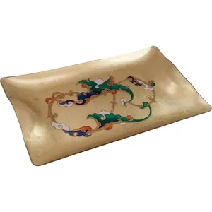سینی شیشه ای طرح اسلیمی کد MA27