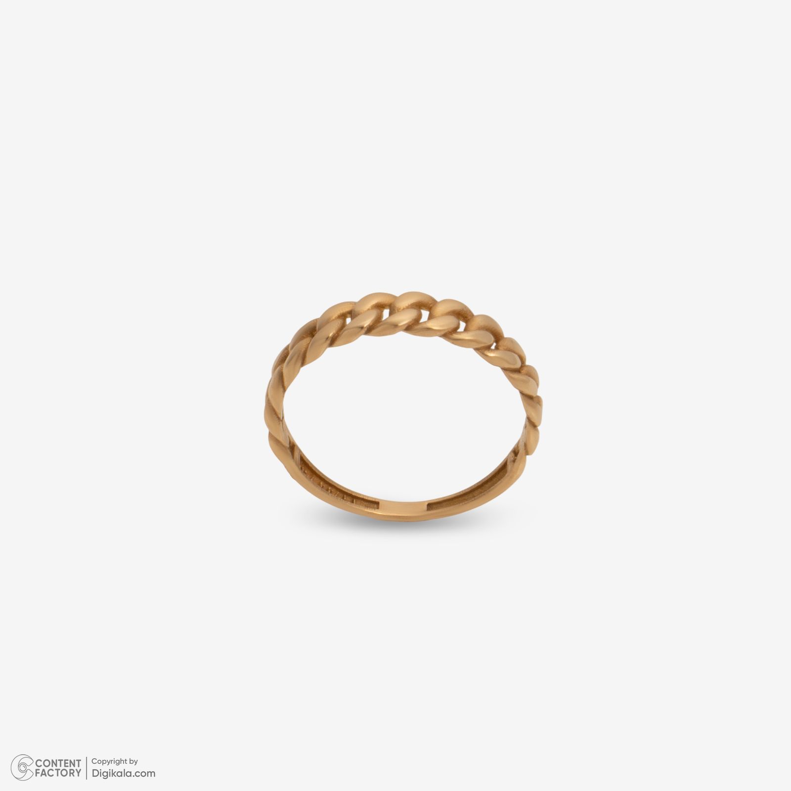 انگشتر طلا 18 عیار زنانه با طرح کارتیه حافا گلد مدل r015 سایز 53 -  - 3