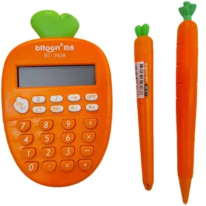 بسته لوازم تحریر فانتزی طرح هویج مجموعه 3 عددی