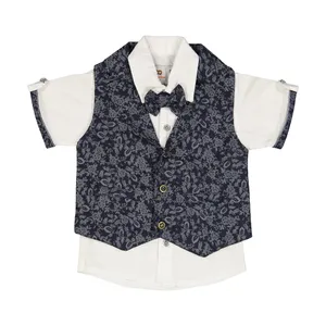 ست پیراهن و جلیقه نوزادی پسرانه پیکو مدل Rp7