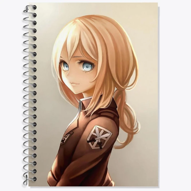 دفتر زبان 50 برگ خندالو مدل دو خط طرح هیستوریا ریس انیمه اتک آن تایتان Attack on Titan کد 10984