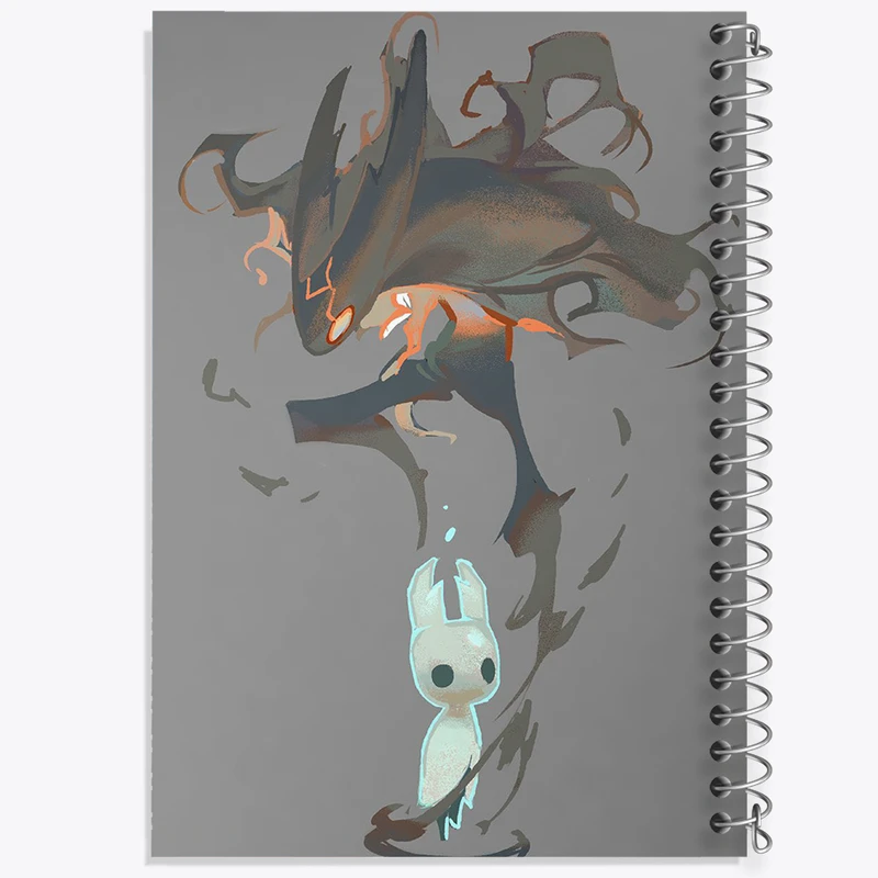 دفتر ژورنال نویسی 50 برگ خندالو مدل نقطه ای طرح بازی هالو نایت (Hollow Knight) کد 32969