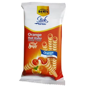 ویفر لوله ای با طعم پرتقال بنیس - 24 گرم بسته 24 عددی