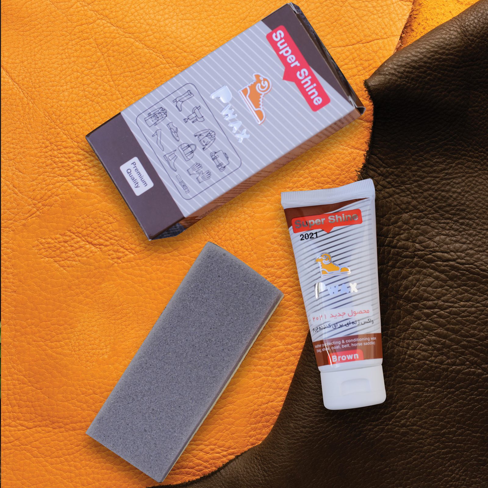 واکس براق کننده کفش پی واکس کد px 3 به همراه اسفنج - - 4