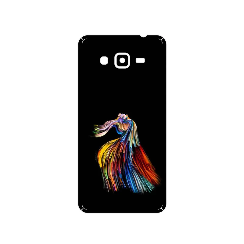 برچسب پوششی ماهوت مدل Rainbow Hair Digital Art مناسب برای گوشی موبایل سامسونگ Galaxy Grand Prime