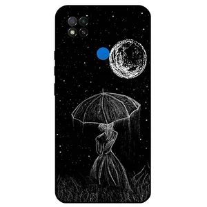 Megafone Girl and Moon 1369 Cover For Xiaomi Redmi 9C / 9C NFC