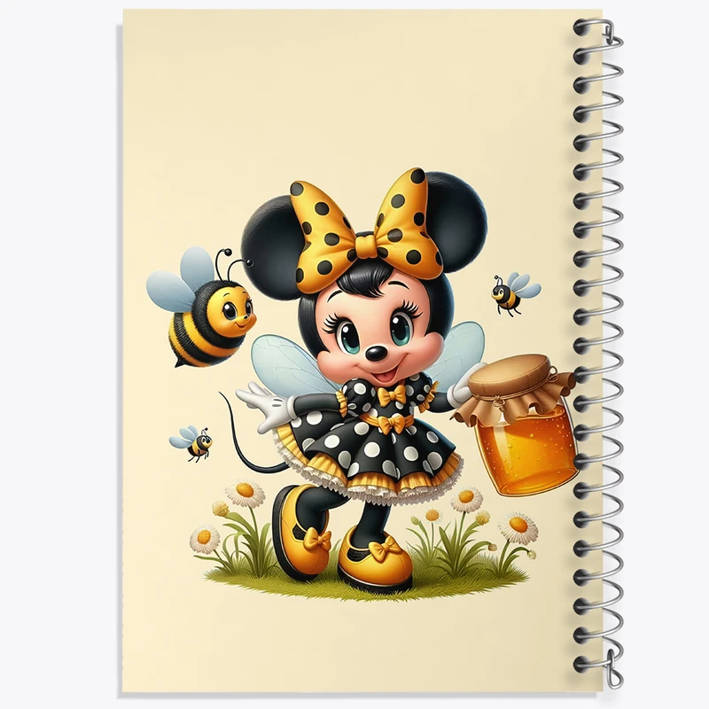 دفتر شطرنجی 50 برگ خندالو طرح میکی موس و زنبور کد F5545