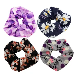 کش مو زنانه دلنار گالری مدل اسکرانچی پروانه و گل مجموعه 4 عددی