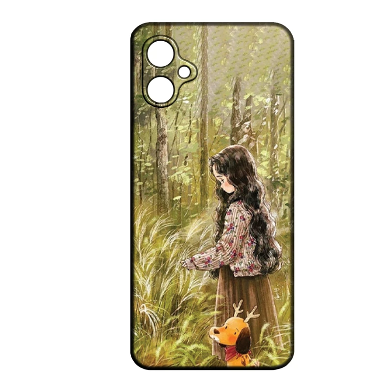 کاور طرح دخترانه کد 161 مناسب برای گوشی موبایل سامسونگ Galaxy A04