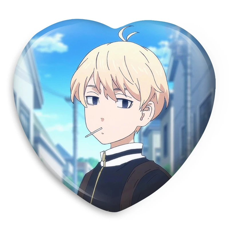 پیکسل خندالو طرح مایکی انیمه توکیو ریونجرز مدل قلبی کد 11130