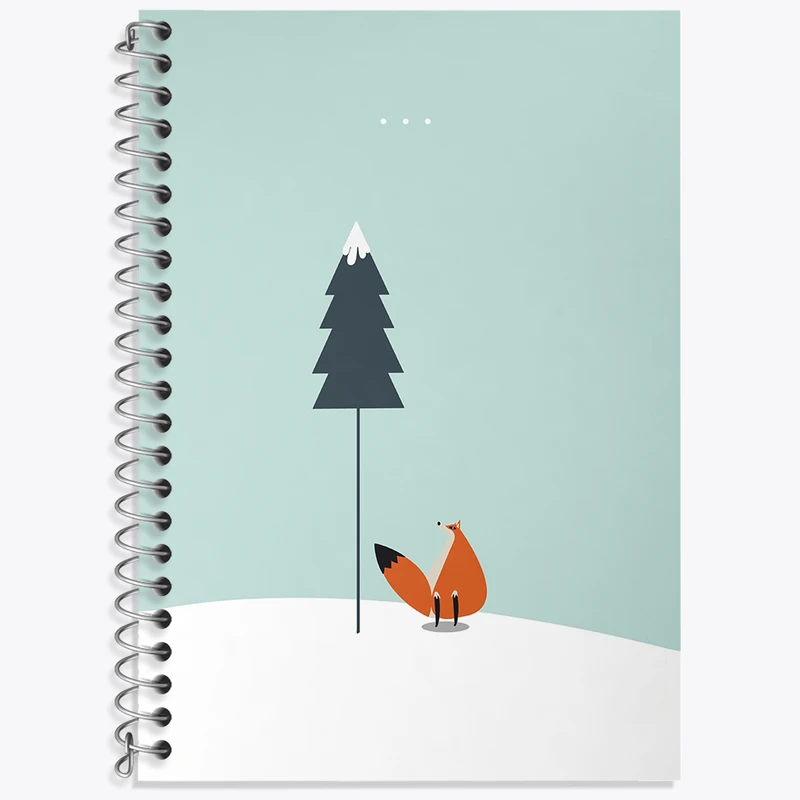 دفتر نت موسیقی 50 برگ خندالو طرح درخت و روباه کد N2555