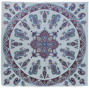 رومیزی قلمکار گلباف یزد مدل هزار باغ گل کرمی کد 1515