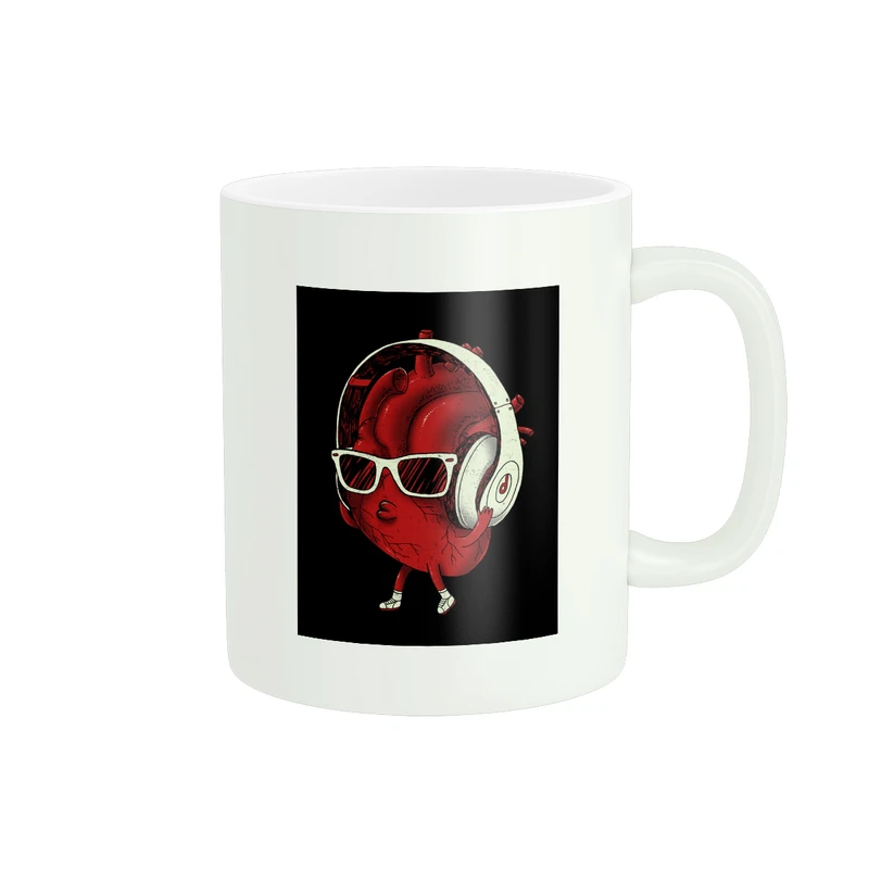 ماگ پاد آفرین مدل قلب و هدفون کد 1737