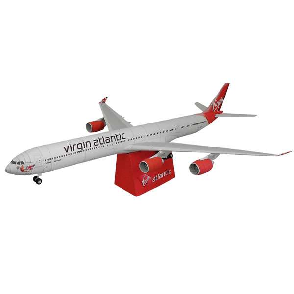 بازی آموزشی مدل کاردستی ماکت هواپیما ایرباس کد A340-600