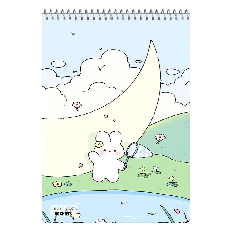 دفتر نقاشی 50 برگ سیمی کارنیکا طرح خرگوش کیوت Cute Rabbit کد 70041