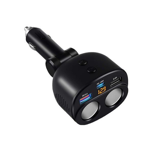 شارژر فندکی 100وات 5 پورت اووولف مدل CC1003-UK-SM