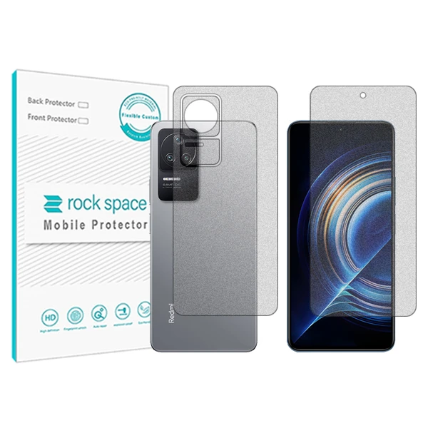 محافظ صفحه نمایش مات راک اسپیس مدل HyMTT  مناسب برای گوشی موبایل شیائومی Redmi K50 به همراه محافظ پشت