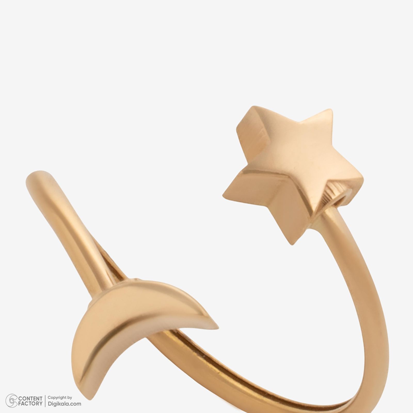 انگشتر طلا 18 عیار زنانه حافا گلد مدل ماه و ستاره کد r019 سایز 56 -  - 4