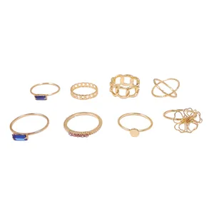 انگشتر زنانه مدل فانتزی کد Rns8 مجموعه 8 عددی