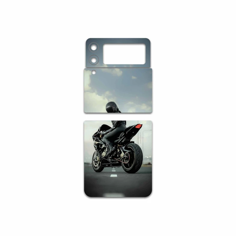 برچسب پوششی ماهوت مدل Motorcycling مناسب برای گوشی موبایل سامسونگ Galaxy Z Flip3 5G
