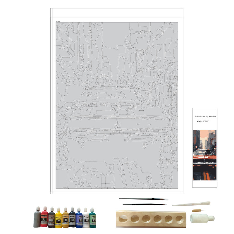بسته رنگ آمیزی سالوت مدل آکرولیک کد 031003 مجموعه 18 عددی