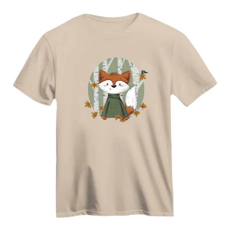 تی شرت آستین کوتاه زنانه مدل روباه کد ۲