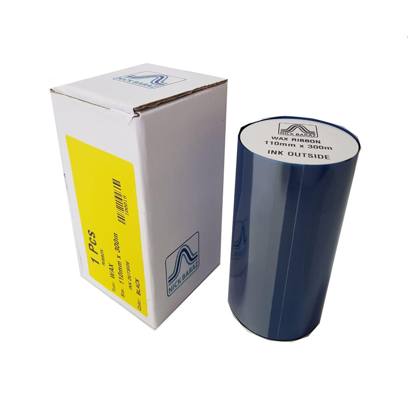 ریبون پرینتر لیبل زن نیک براز مدل WAX 110mm x 300m 1